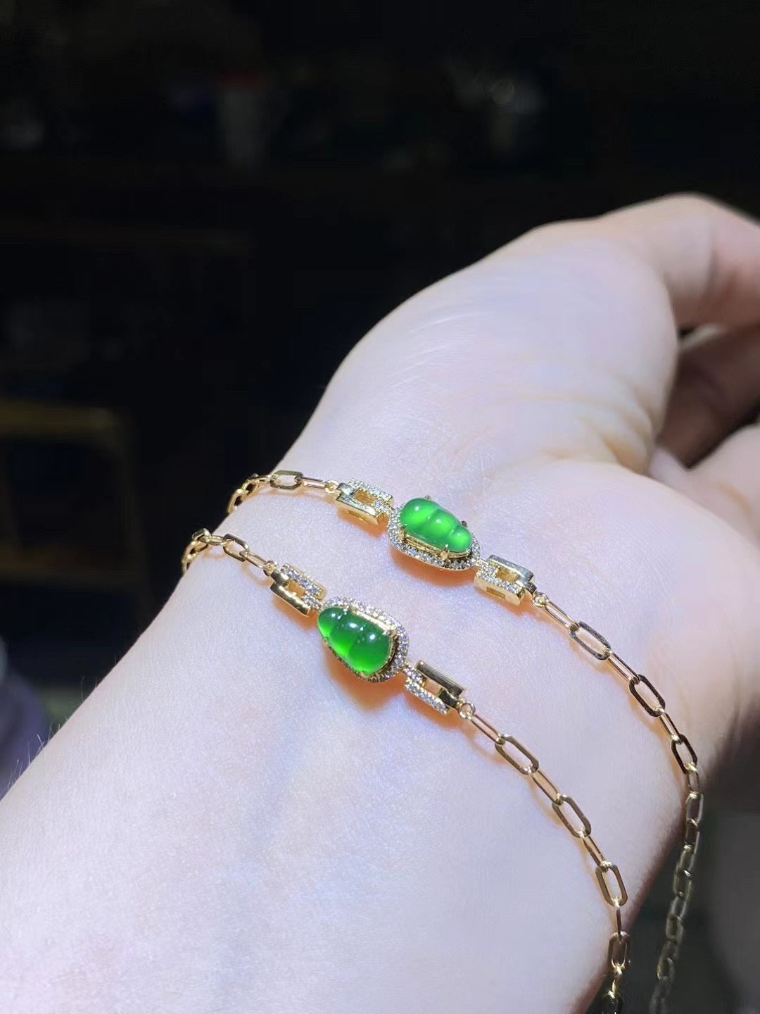 Bracelet Hulu en jade naturel de grade A