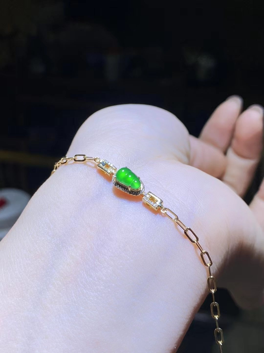 Bracelet Hulu en jade naturel de grade A