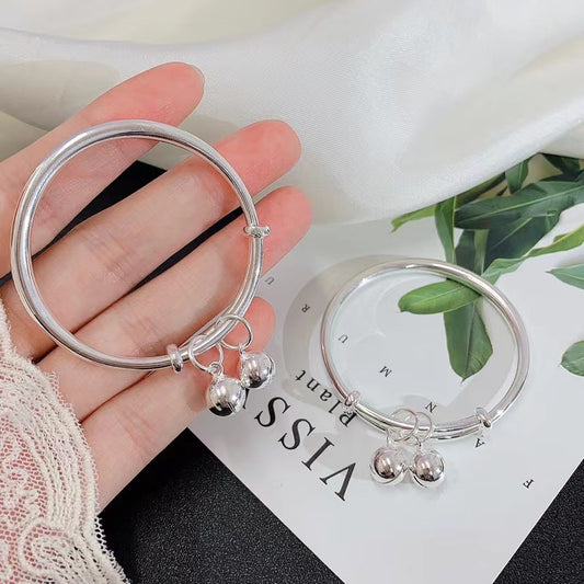 1. Gelang Anak Perak 999 9g Ding Dang Aksesoris dengan Tanda & Sertifikasi S999 1. Siver 999 Bangle Children 9g Ding Dang Accessories with S999 Mark & Certification