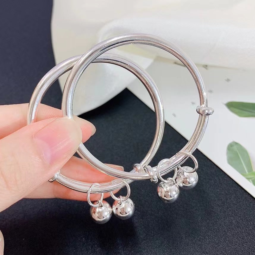 1. Gelang Anak Perak 999 9g Ding Dang Aksesoris dengan Tanda & Sertifikasi S999 1. Siver 999 Bangle Children 9g Ding Dang Accessories with S999 Mark & Certification